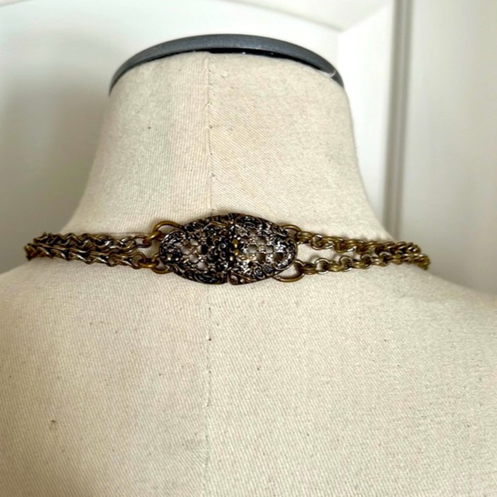 Belt or Necklace / Filigree & Rose / Metal - Picture 4 of 10